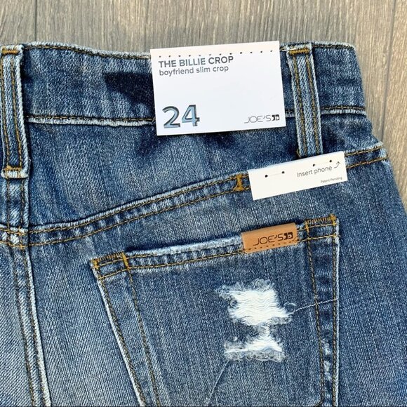 Anthropologie Joe's Jeans Jeans Straight leg Billie Slim Crop Distressed - Picture 13 of 16
